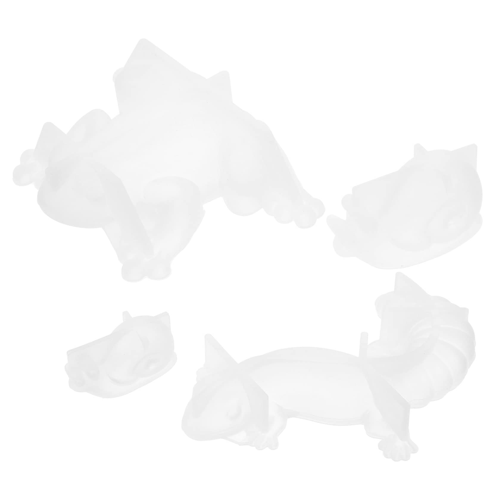 Housoutil 3 Ensembles Moule en Silicone pour Décoration De Petits Animaux Moule Réutilisable pour Bébé Moule en Époxy pour Bricolage Moule en Silicone pour Décoration De 4 pièces * 3