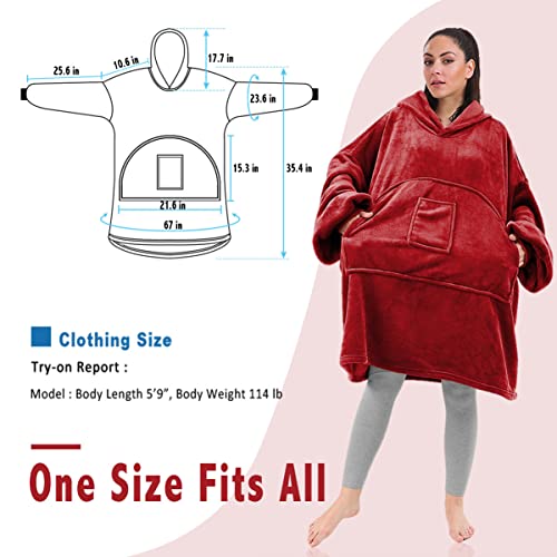 Homelex Oversized Blanket Hoodie With Giant Pockets, Hoodie Blanket Sweatshirt, Wearable Blanket For Men And Women #TOP3