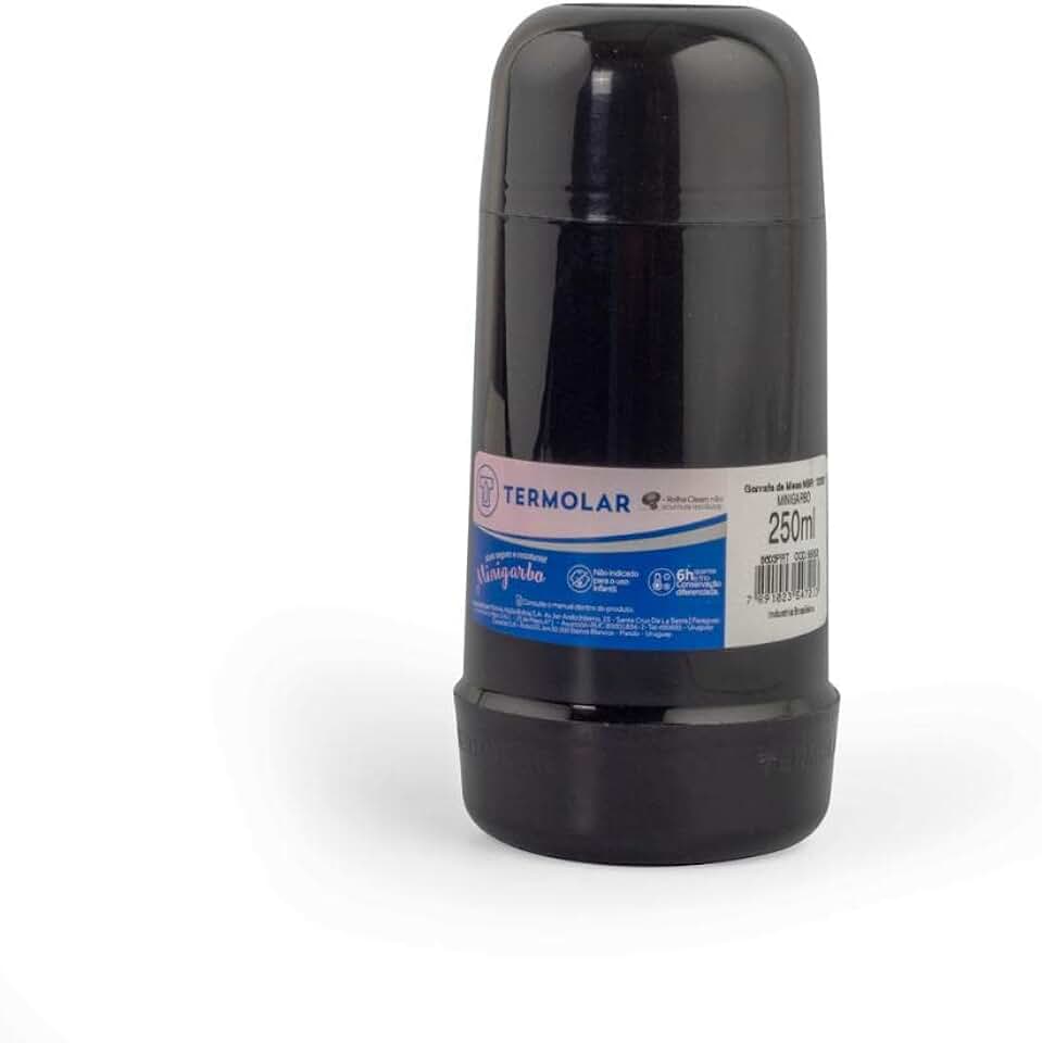 Garrafa Térmica Rosca Preta 250ml
