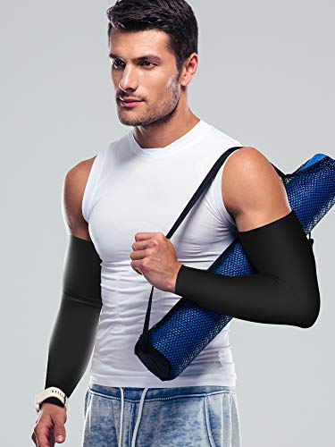 Bememo 16 Pairs UV Sun Protection Arm Sleeves for Men Women Cooling Arm Sleeves for Sports Workouts Tattoo Covers3