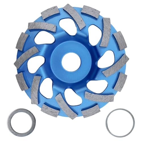 Xerteam Meule Diamantée 125 x 22,2 mm, Double Rangée Disque Diamant 125 Disque Poncage Beton pour Béton, Pierre, Granit, Maçonnerie, avec Adaptateurs...