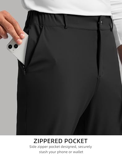 Image of Soothfeel Men's Golf Pants with 5 Pockets Slim Fit Stretch Sweatpants Casual Travel Dress Work Pants for Men