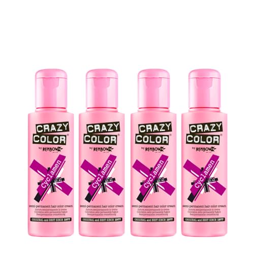 Crazy Color Cyclamen 41 coloration semi-permanente 100ml pack de 4 flacons