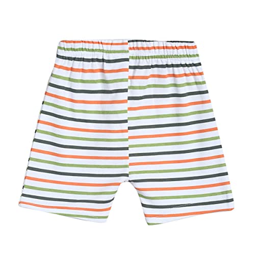 Image of miniklub Infant Boys Multicoloured Striped Cotton Regular Shorts