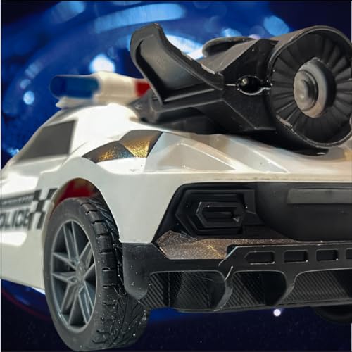 Carrinho Controle Remoto Polícia Veloz Iluminação Sai Fumaça Diversão Brinquedo Carros Velocidade Re