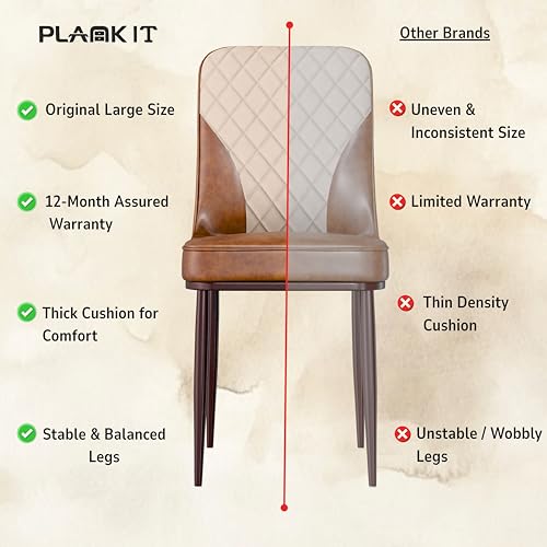 Image of Jewel Premium Velvet Dining Chair with Strong Metal Legs, Cushioned Seat, Chair for Dining, Living Room, Bedroom & Balcony (Saddle Cream)
