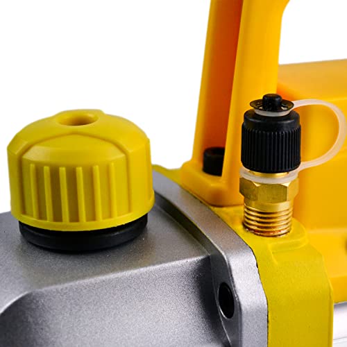 Favorcool Vacuum Pump, Single Stage Hvac Vacuum Pump 3 Cfm Rotary Vane Vacuum Pump,1/4 Hp 110V Air Conditioner Refrigerant For R134A R410A R22 Systems, Vacuum Pump Automotive, 170Ml Oil Included #TOP3