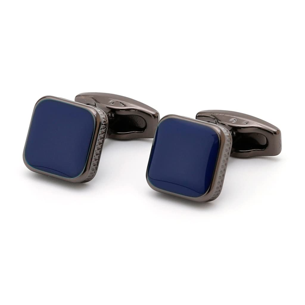 Gemelli da uomo Casual Quadrati in metallo Camicia elegante Gemelli Regalo di nozze (Colore : D, Dimensioni : 24mm*14mm) (D 24mm*14mm)