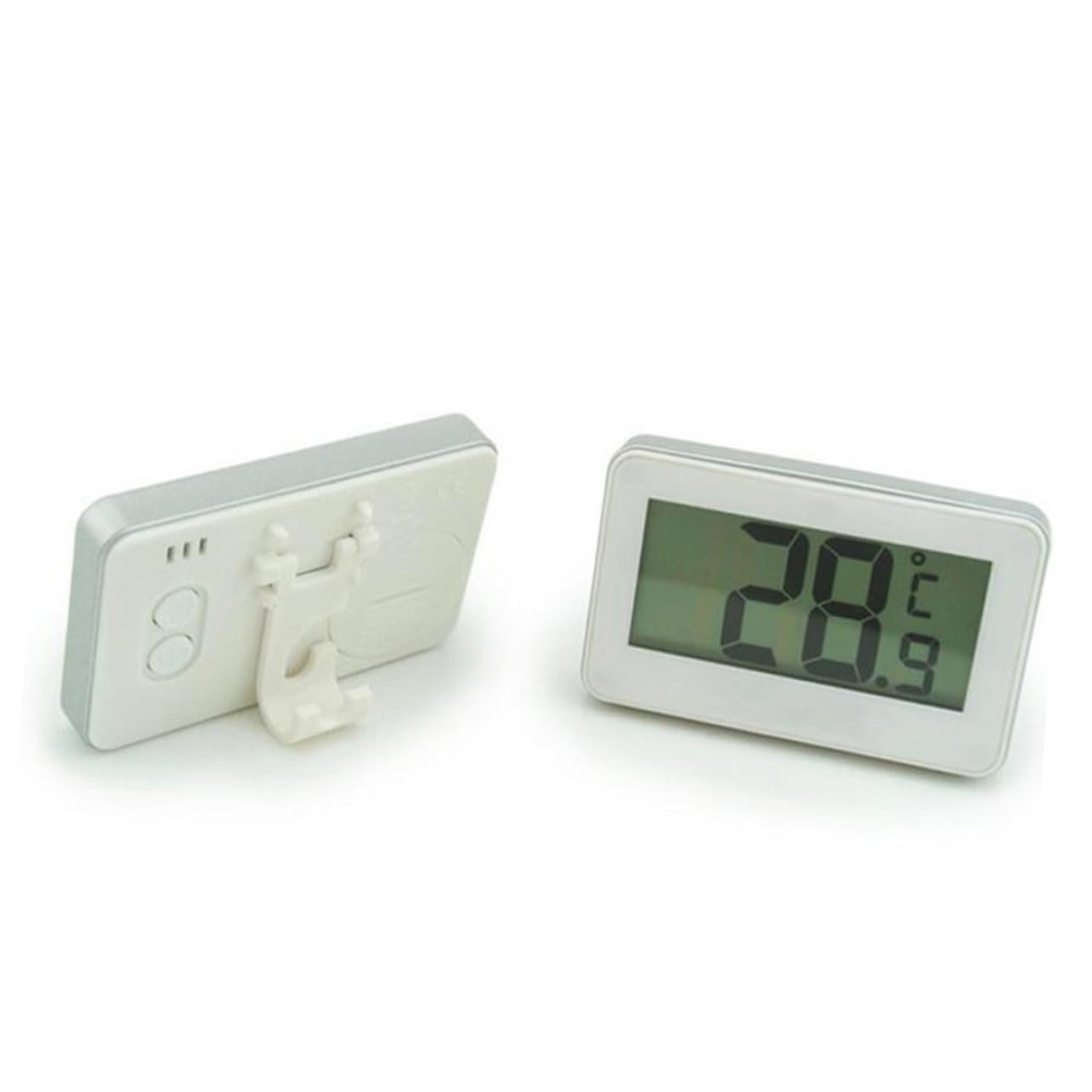Yardwe 6piezas Termómetro Digital Con Gancho Para Refrigerador y Congelador Medición De Temperatura Interior y Exterior Pantalla Lcd Alarma De Temperatura Para Acuarios y Hogar