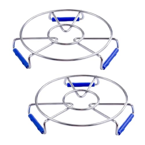 Image of Xmart India Round Stainless Steel Kitchen Hot Mat - Medium Size Hot Utensil Stand, Hot Pot Stand, Heat-Resistant Hot Mat for Dining Table & Kitchen (2 Pcs)