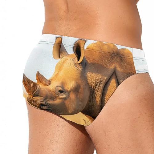 Rhinoceros Rhino Mens Swim Briefs Quick Dry Triangle Trunks Swimsuit Swimming Bikini Swimwear3