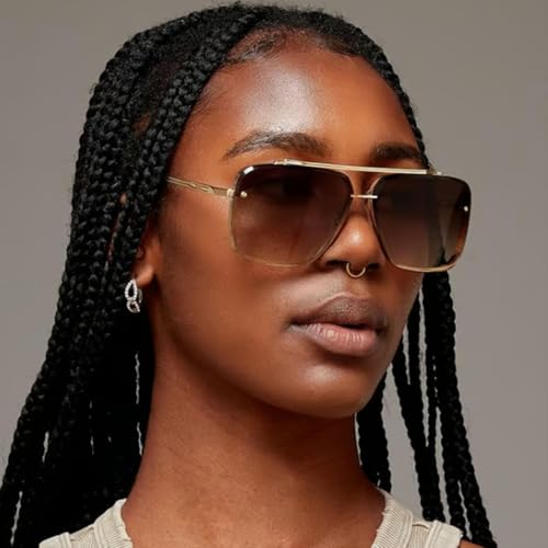 Retro Gradient Sunglasses UV400 Protection, 2025 New Unisex Retro Square Sunglasses2