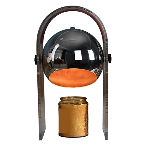 Lámpara Calentadora Velas, Lámpara calentadora de velas de fusión de cera ajustable en altura, lámparas de mesa con soporte acrílico, calentador de aromaterapia for el dormitorio, derretimiento de fra