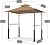 Eurmax USA 5x8 Grill Gazebo Shelter for Patio and Outdoor Backyard BBQ's, Double Tier Soft Top Canopy and Steel Frame with Bar Counters, Bonus LED Light X2(Khaki)