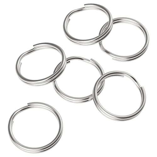 Uniclife 100 Paquets 12mm Anneaux porte clé avec Double Boucle Petits Attache porte Clé en Métal Connecteurs pour Bijoux Colliers Bracelets Boucles...