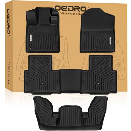 OEDRO Floor Mats Fit for Honda Pilot 2023-2025, Includes 1st,