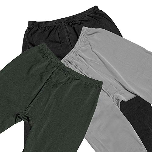 image for Real Essentials 3-Pack: Men's Thermal Underwear Pants Set Warm Long Jo