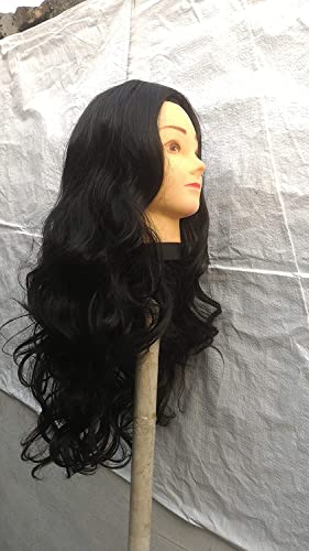 Image of Wynk Mavens HAIR BLACK HAIR WIG LONG WAVY CENTER PART