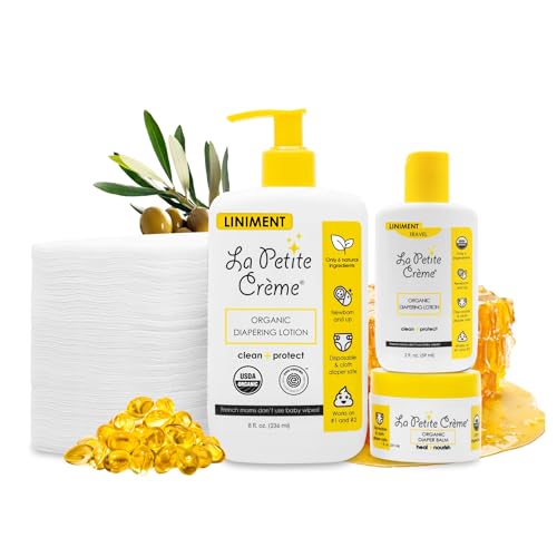 La Petite Creme Baby Care Gift Set (4 items) with Diapering Lotion & Liniment