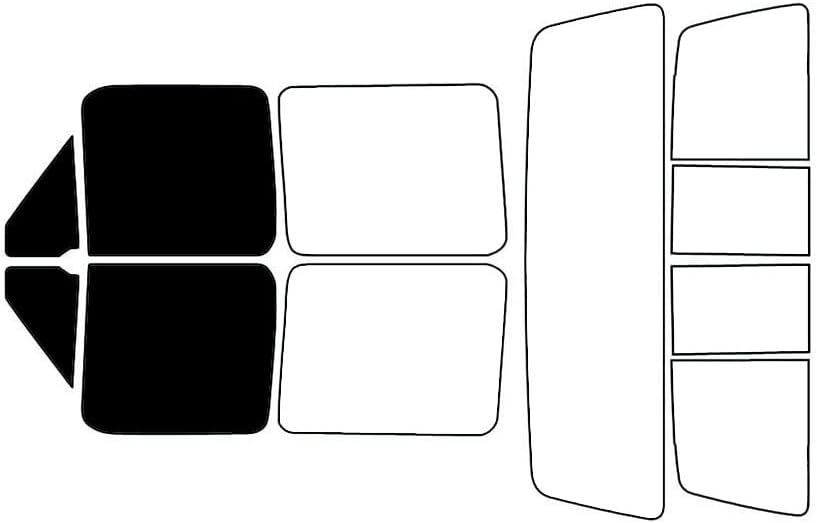 Rvinyl Window Tint Kit Compatible with Ford F-150 1992-1996 4 Door - Black 5% - Single Ply No Bubble Film - Do it Yourself Vehicle Front Precut Kit