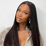 OQ HAIR Glueless Wigs Human Hair Pre Plucked Pre Cut 7x5 Straight HD Lace Front 180% Density 3 Second To Wear Glueless Wigs Human Hair for Women Natural Color 24 Inch