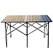 tables de pique nique pliantes portables Table de Pique nique Pliante en Aluminium, Coussin de Pieds en Caoutchouc Antidérapant, Bureau Latéral Compact Portable Extérieur, pour Voyage Plage Barbecue C