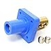 Marinco CL40FRB-DX CL Cam Type, Panel Mount, 400 Amp, 600 Volt, 2/0-4/0 AWG double set screw, Female - Blue (D)