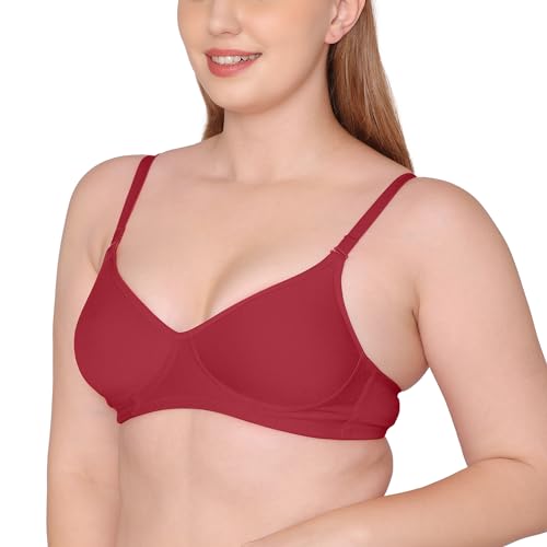 Image of Tweens - Medium Padded Cotton Rich Bra - Full Coverage, Seamless, Multiway Straps, Wirefree Everyday T-Shirt Bra (Pack of 2)