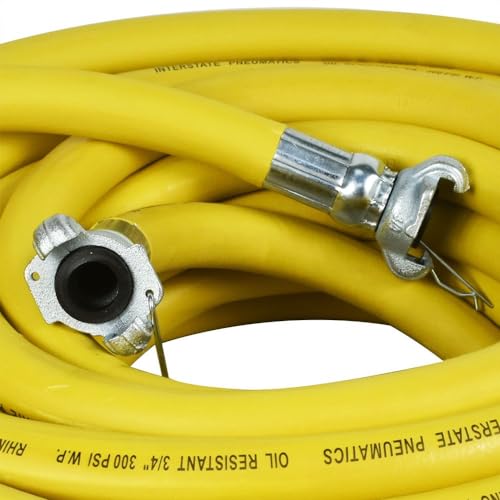 Interstate Pneumatics HJ59-050E Jack Hammer Yellow Rubber Air Hose 3/4 Inch x 50 Feet 300 PSI