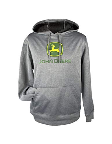 John Deere Western Sweatshirt Men Hoodie Logo Kangaroo Pocket JM7A-D0W