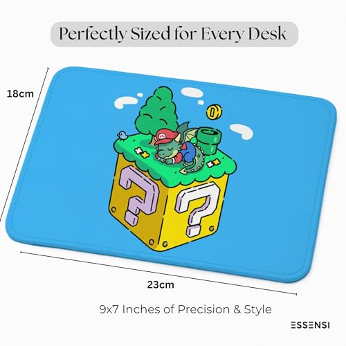 Image of Mouse Pad for Laptop & Desktop | 9x7 Inch Anti-Fray Stitched Edges | Non-Slip Rubber Base | Desk Setup Accessory for Students, Gamers & Professionals (Baby Dragon)