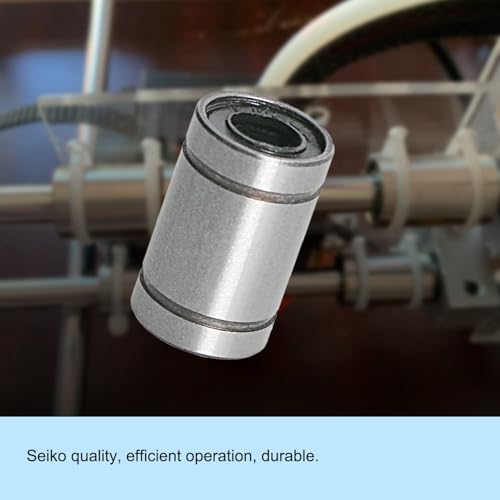 Image of Pack of 4 LM8UU Linear Motion Ball Bearings 8mm ID 15mm OD 24mm Length for CNC 3D Printer Slide Rail Shaft Guide, Chromium Steel 4-Row Ball Circuit High Precision Durable Silver