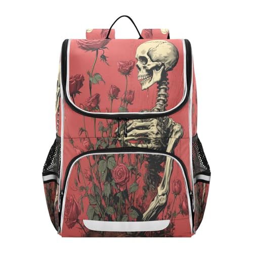 Sac à dos Dragon Rouge haute capacité et bookbag scolaire mixte