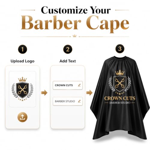 Capa de barbero personalizada impermeable 66x55 pulgadas miniatura 2