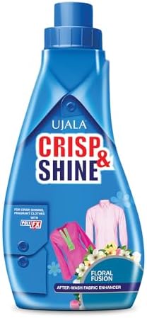 Ujala Crisp & Shine Fabric Enhancer 1kg After Wash Fabric Softener for Shine & Long Lasting Freshness Floral Fusion Fabric Enhancer For Long-Lasting Fragrance, Liquid