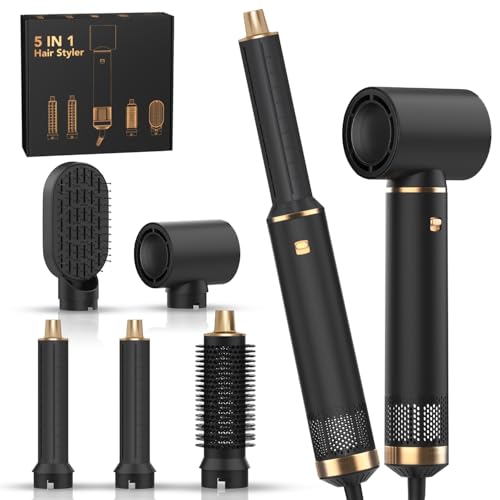 magic styler Air Styler 5 in 1 Ultimate Set for Perfect Styling Curling and Drying with 200 Millions Negative Ionic Hair Styler with Hair Dryer Brush, Hair Dryer, Curling Wands for Womens Hair Styling
