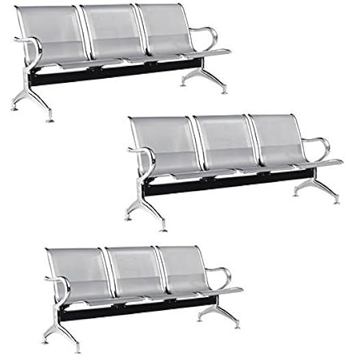 Aashirwad Chrome 3 Seater Chair Set of 3