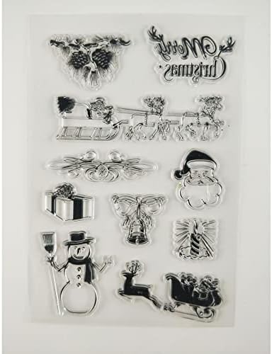 Christmas Clear Stamps for Card Making Decoration and DIY Scrapbooking