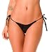 COQUETA Brazilian Sexy Bikini Bottom Separates Swimwear TEENY Thong BLACK-SMALL