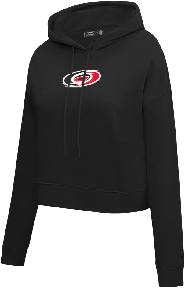 Pro Standard NHL womens Womens Nhl Classic Chenille Brushed Back French Terry Cropped Pullover Hoodie - Image 3