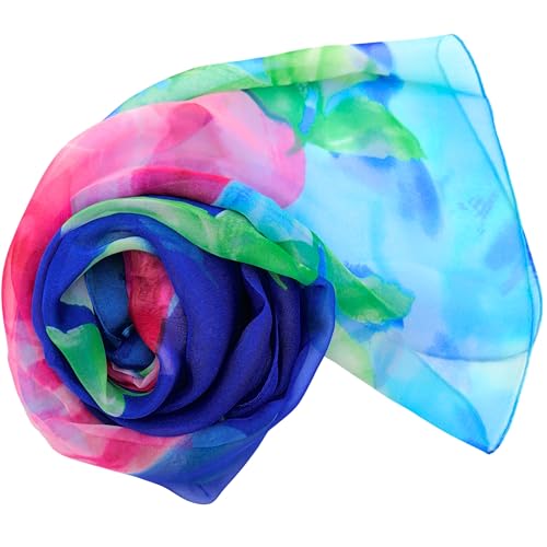 Chiffon Scarf for Women, Sheer Scarf, Light Scarf, Long Chiffon Lightweight, Silky Scarves Gradient See Through