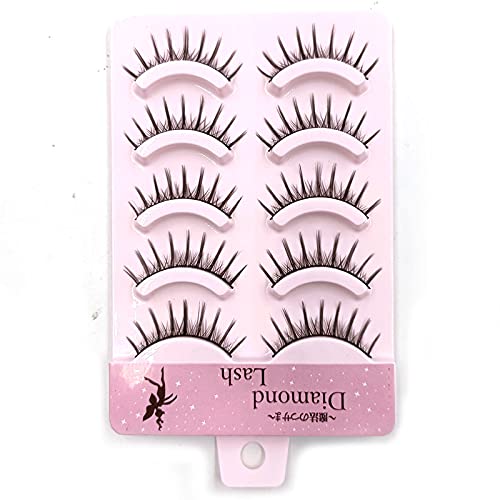 5 Pairs False Eyelashes Value Pack Faux Mink Lashes Handmade Dramatic Long Thick Soft Reusable 3D Volume Fake