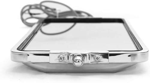 Miniatura 7 de Yuanone Espejo de puerta cromado de acero inoxidable para Peterbilt 386/387/357/359/375/377/379, con calefacción