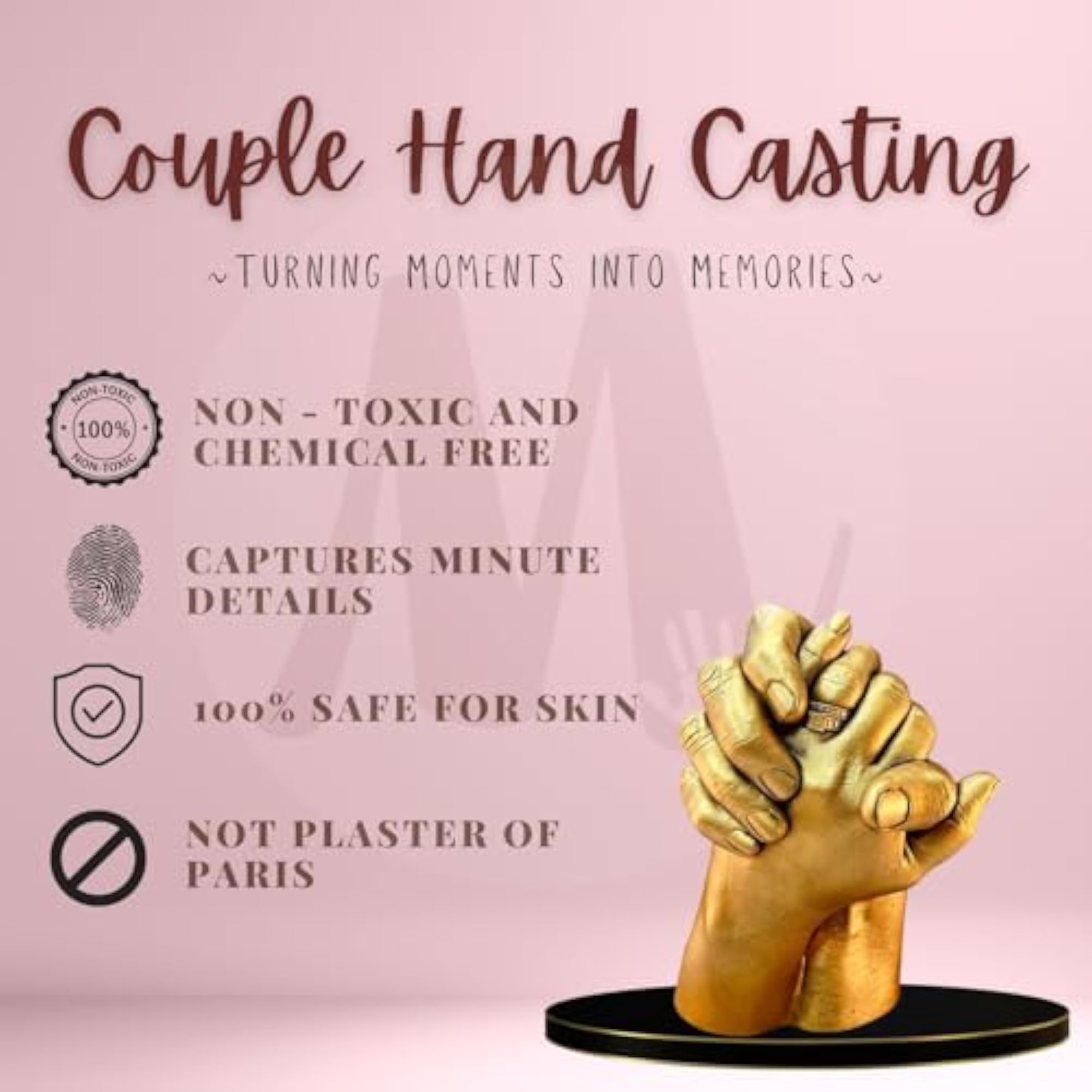 Memoir Crafts Hand Casting Kit for Couples, 3D Moulding Kits