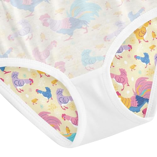 Girls Underwear Soft Cotton Colorful Fun Chickens Kids Panties in Sizes 2/3t, 4t, 5t, 6 and 8 5