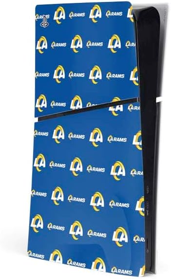 Skinit Decal Gaming Skin Compatible with PS5 Slim Digital Edition Console - Officially Licensed NFL Los Angeles Rams Blitz Series Design