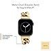 WITHit Anne Klein Fashion Chain Bracelet for Apple Watch, Secure, Adjustable, Apple Watch Replacement Band, Fits Most Wrists (38/40/41mm, Gold)