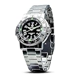 Smith & Wesson 357 Series Men's Watch (Relojes de Hombre), Diver Swiss Tritium H3, 20 ATM Water Resistant Tactical Military Watch, Sturdy Band Strap with Swiss Precision Quartz, Father's Day Gift (Silver)