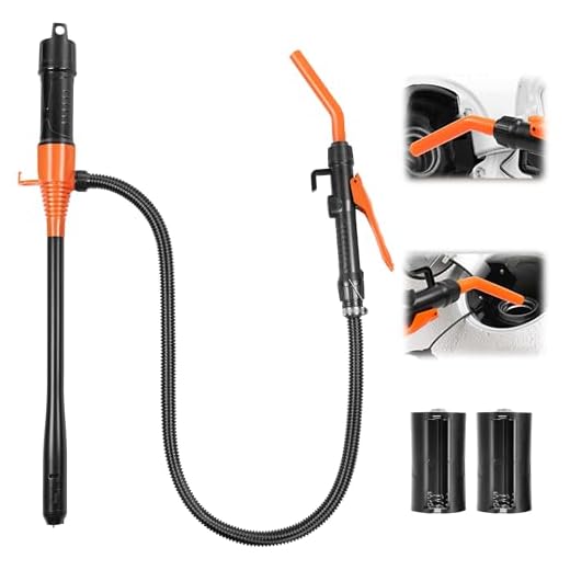 BOLCOWE 2.8 GPM Portable Fuel Transfer Pump -Easy to Use Hand Fuel Pump, Battery Powered Siphon Pump for Gasoline, Mechanical Fuel Pumps Universal Fit for Gasoline, Vehicles, Fuel,Water Transfer