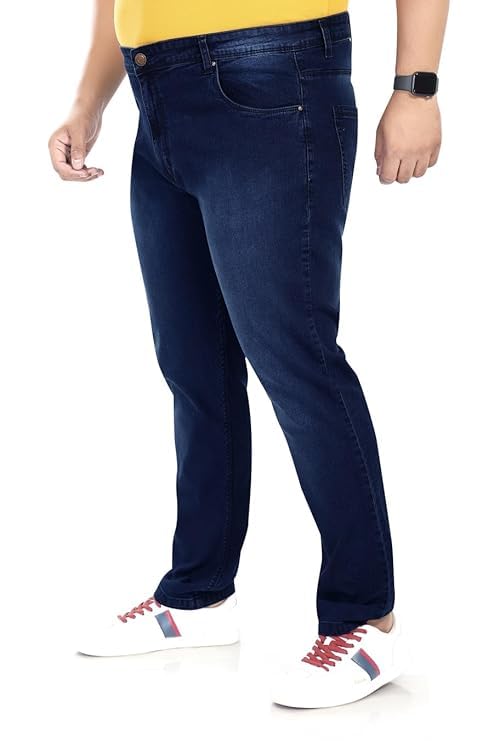 Image of Pluss Tribe - Plus Size Jeans for Men - Denim Jeans - Ideal for Casual, Office Available Sizes : 40 to 52